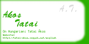 akos tatai business card